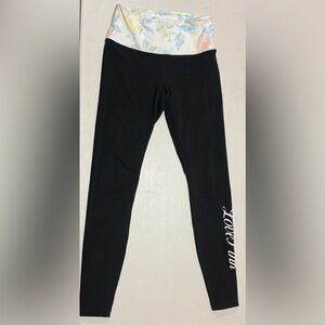 PINK Yoga Victoria's Secret Black Leggings with Sleek Tapered Fit
